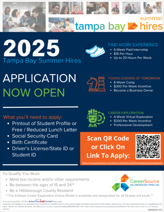 Tampa Bay Summer Hires